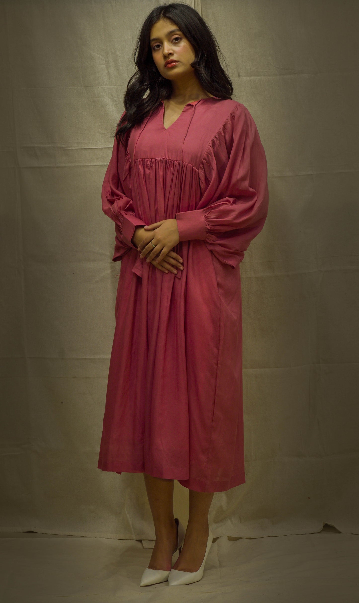 Pink Indo-western Tunic in Modal