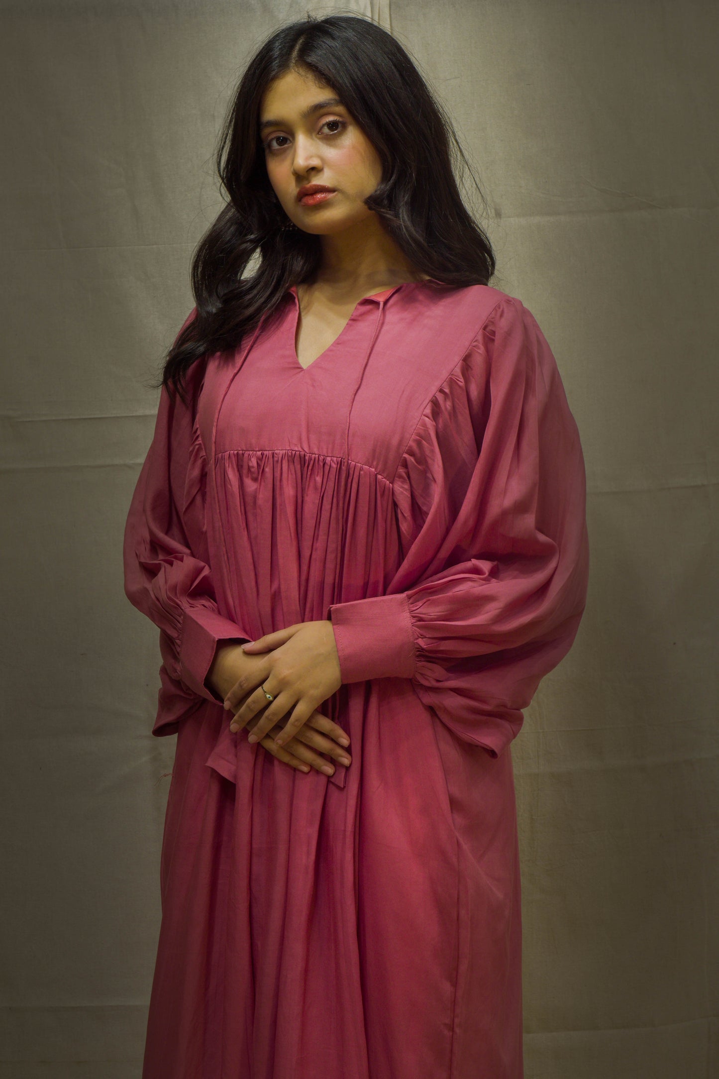 Pink Indo-western Tunic in Modal