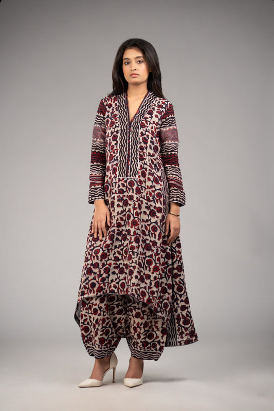 Rehmat Neel – Dhoti Kurta Set Pure Linen | Sukoon Summer Edition