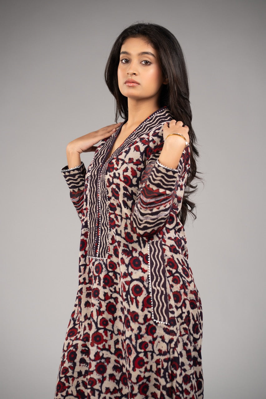 Rehmat Neel – Dhoti Kurta Set Pure Linen | Sukoon Summer Edition