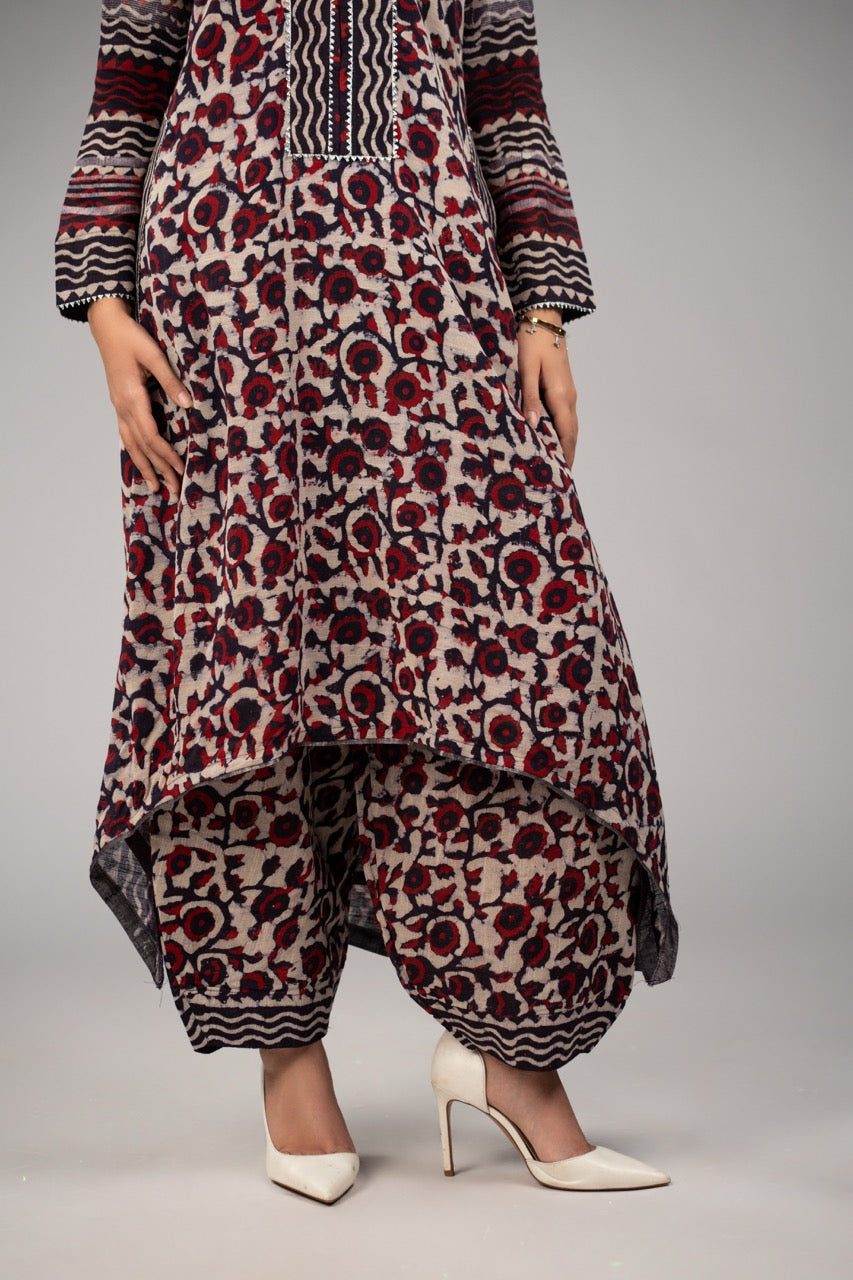 Rehmat Neel – Dhoti Kurta Set Pure Linen | Sukoon Summer Edition