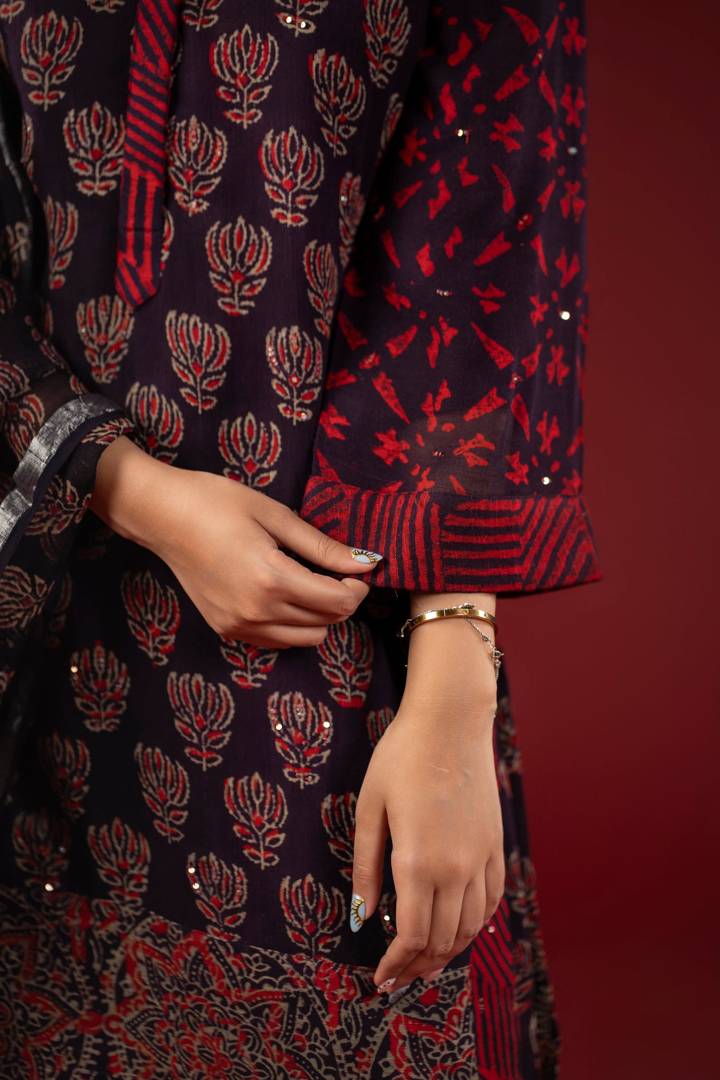 Ruh-e-Jamuni Linen Farshi Set