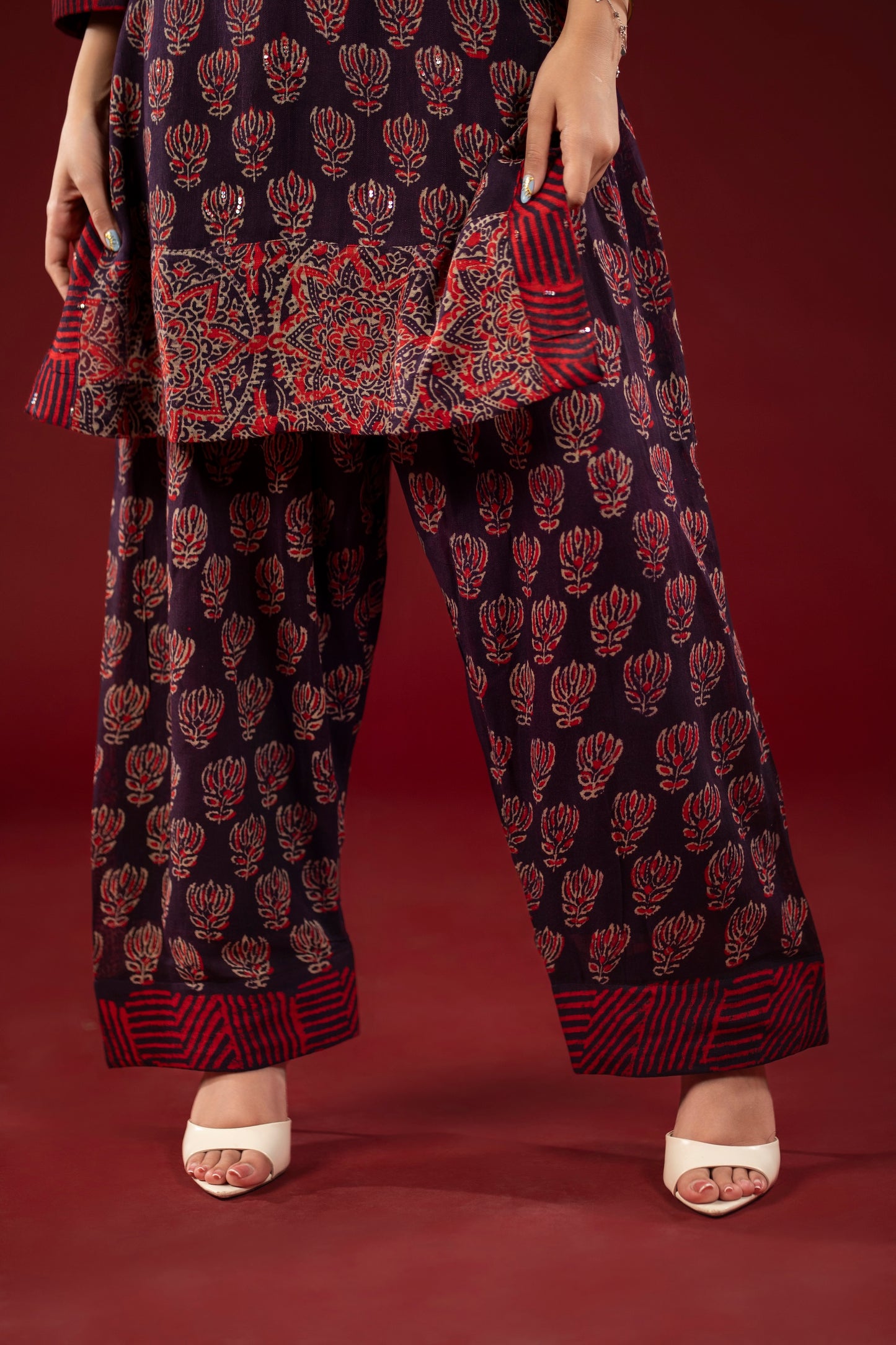 Ruh-e-Jamuni Linen Farshi Set