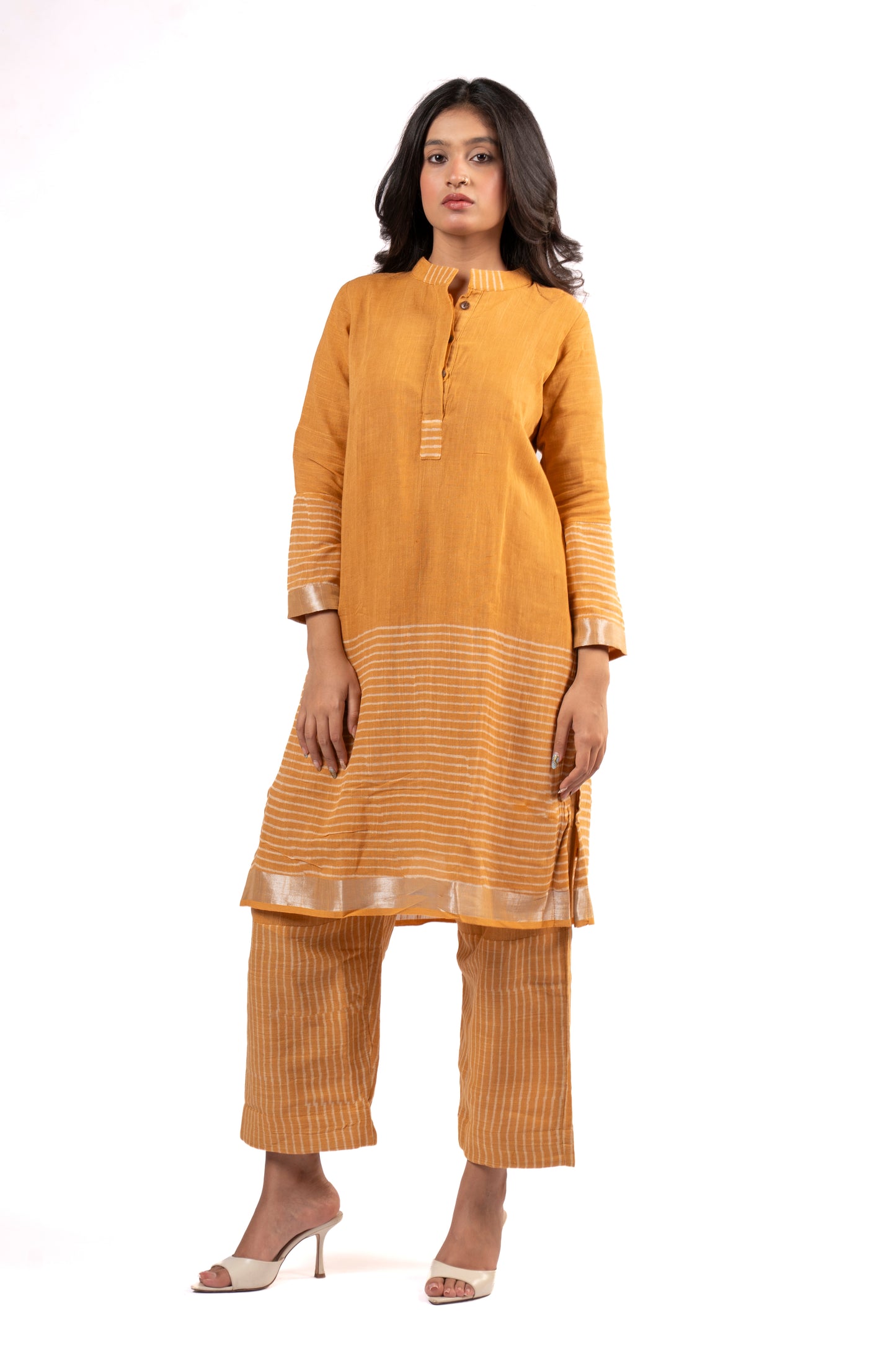 Rekha Mustard Linen Co-ord Set