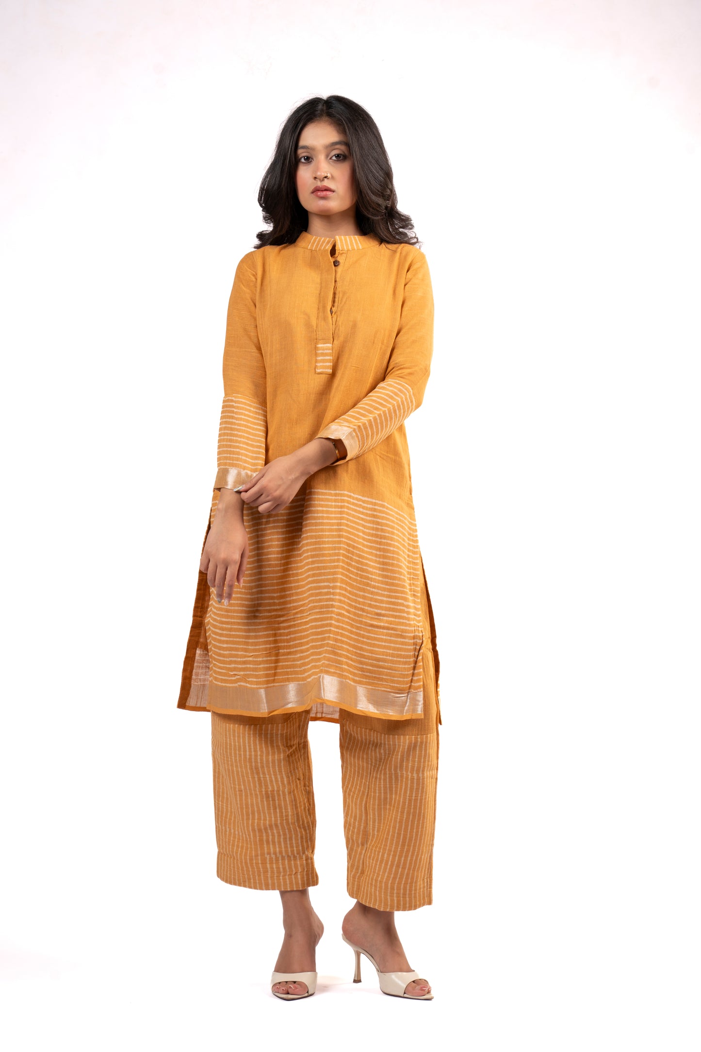 Rekha Mustard Linen Co-ord Set