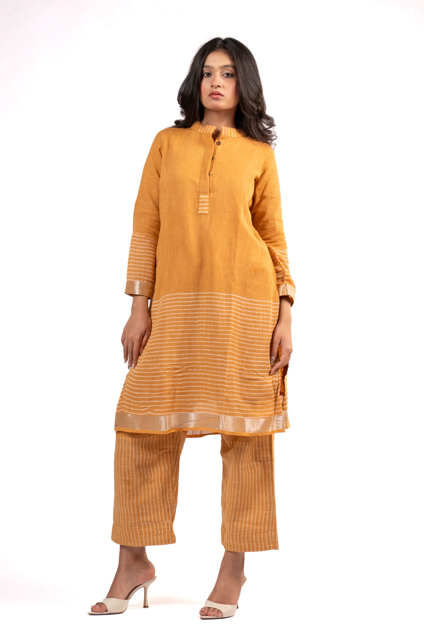 Rekha Mustard Linen Co-ord Set