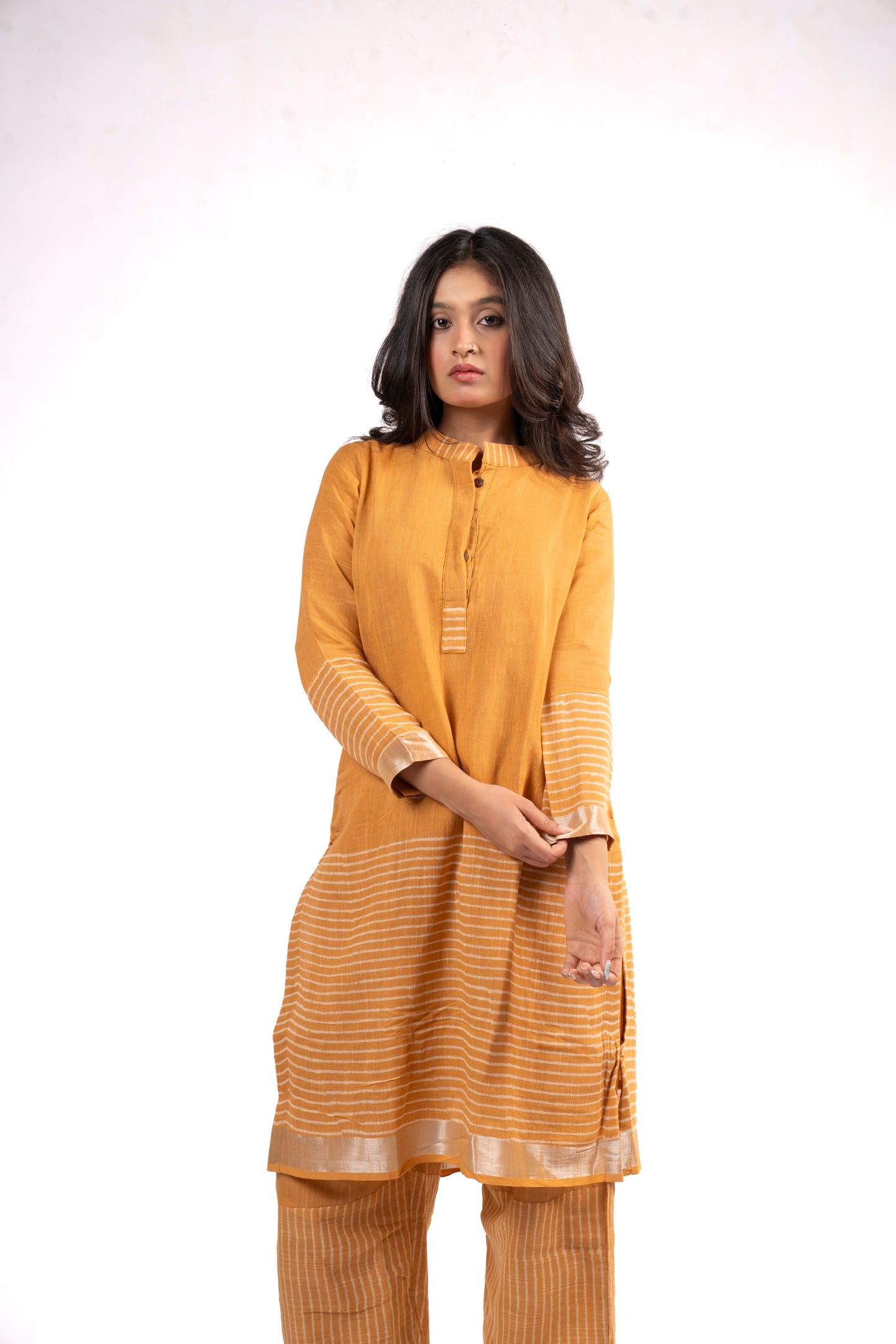 Rekha Mustard Linen Co-ord Set