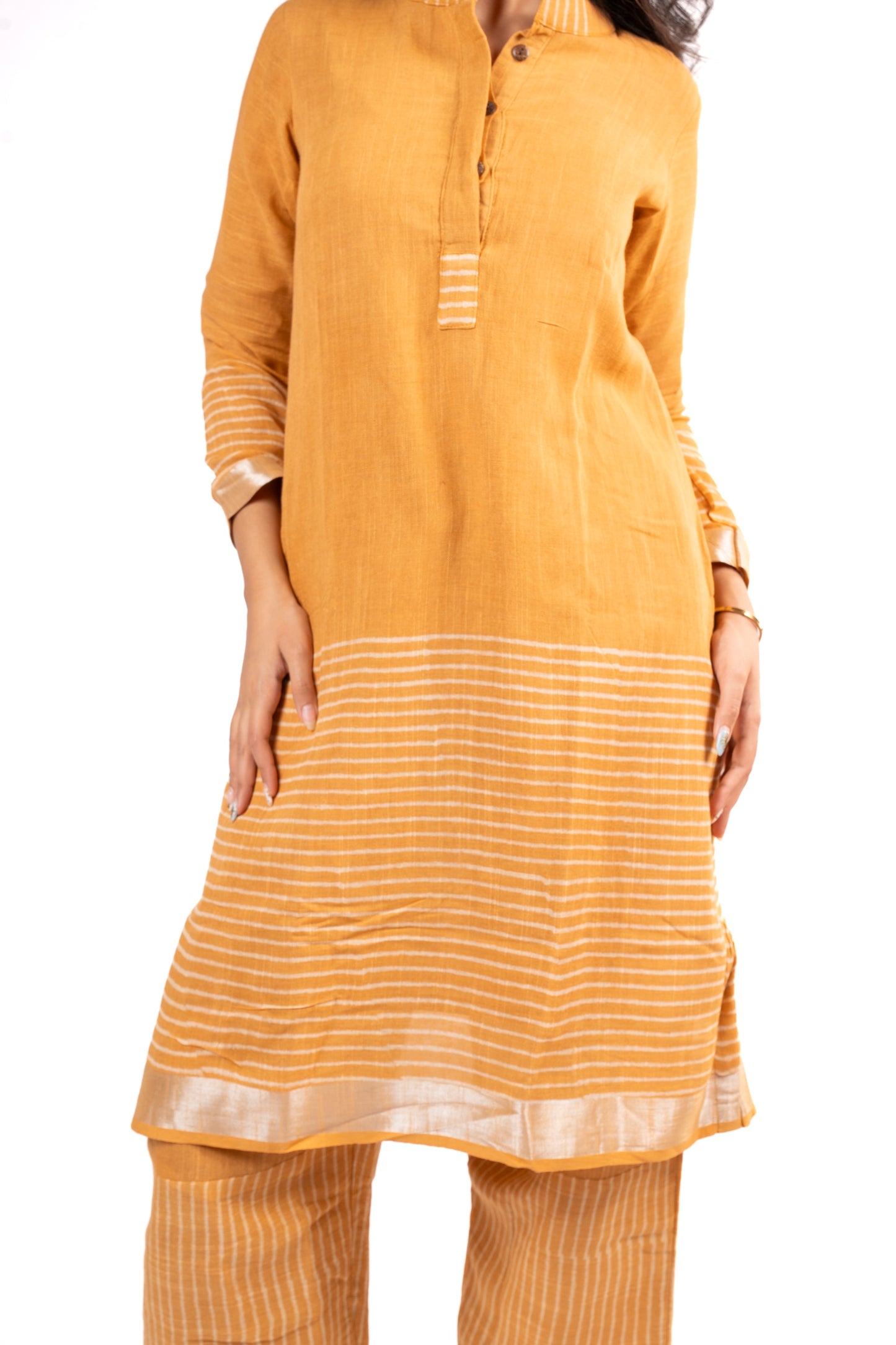 Rekha Mustard Linen Co-ord Set