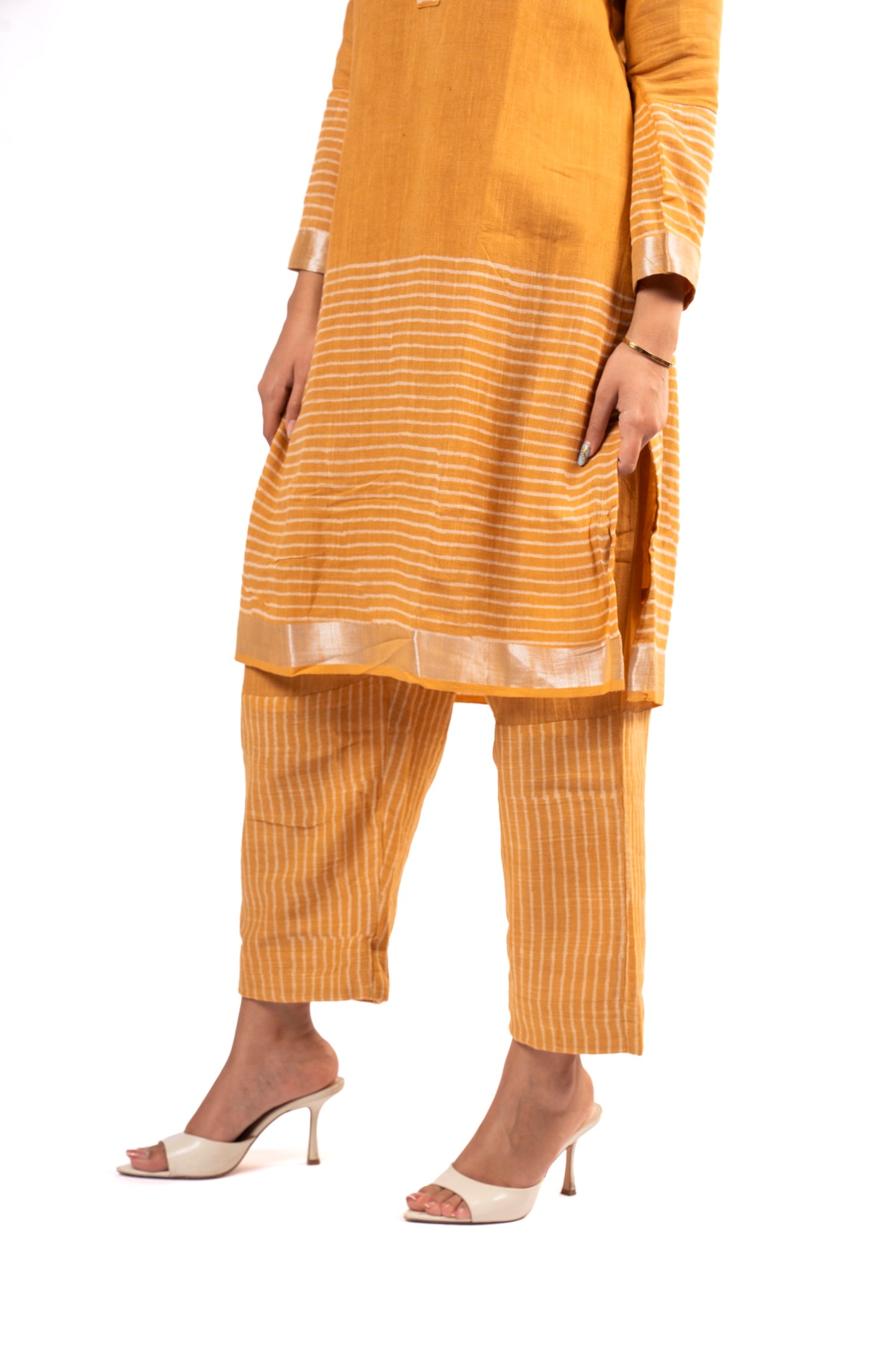 Rekha Mustard Linen Co-ord Set