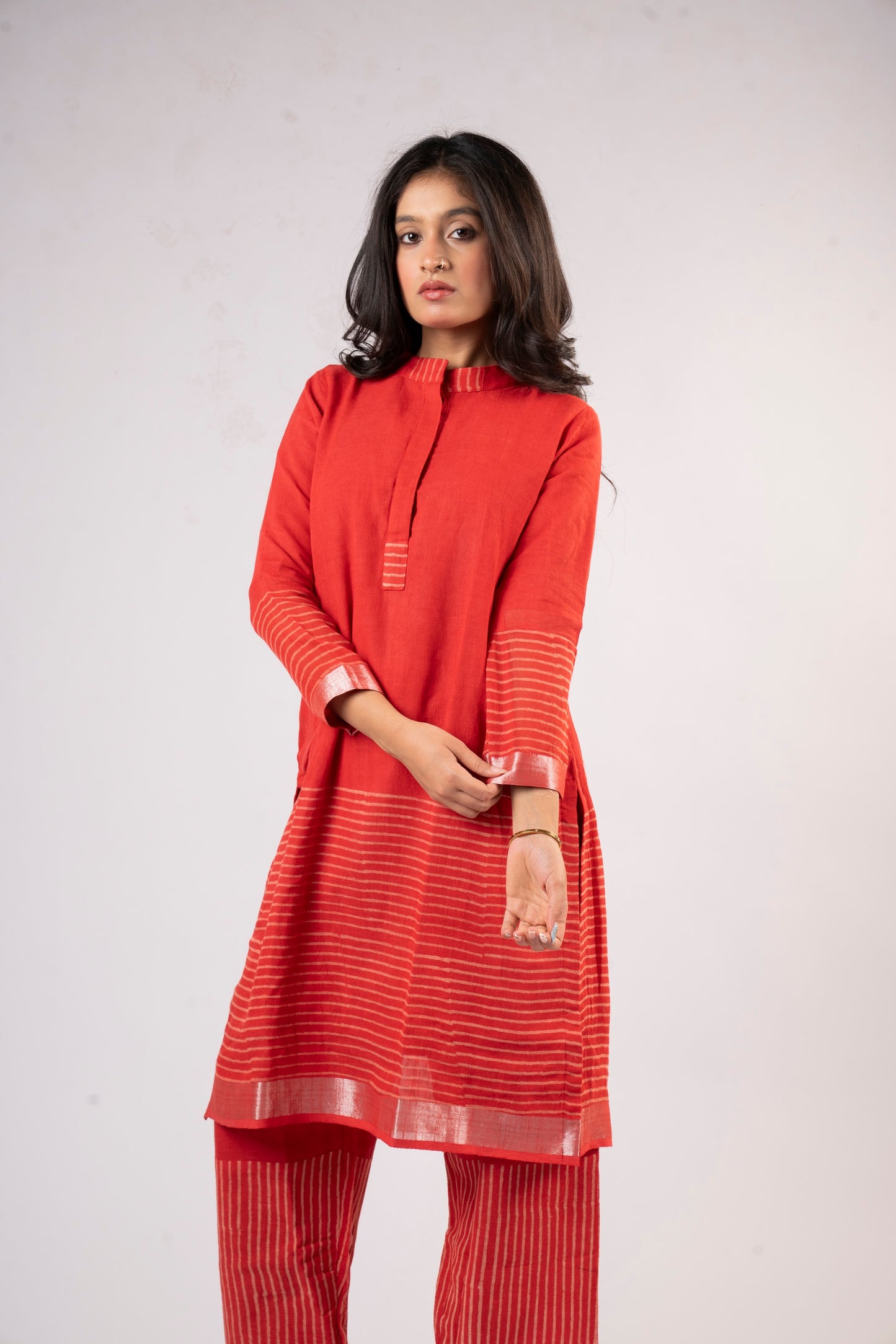 Rekha Crimson Linen Co-ord Set