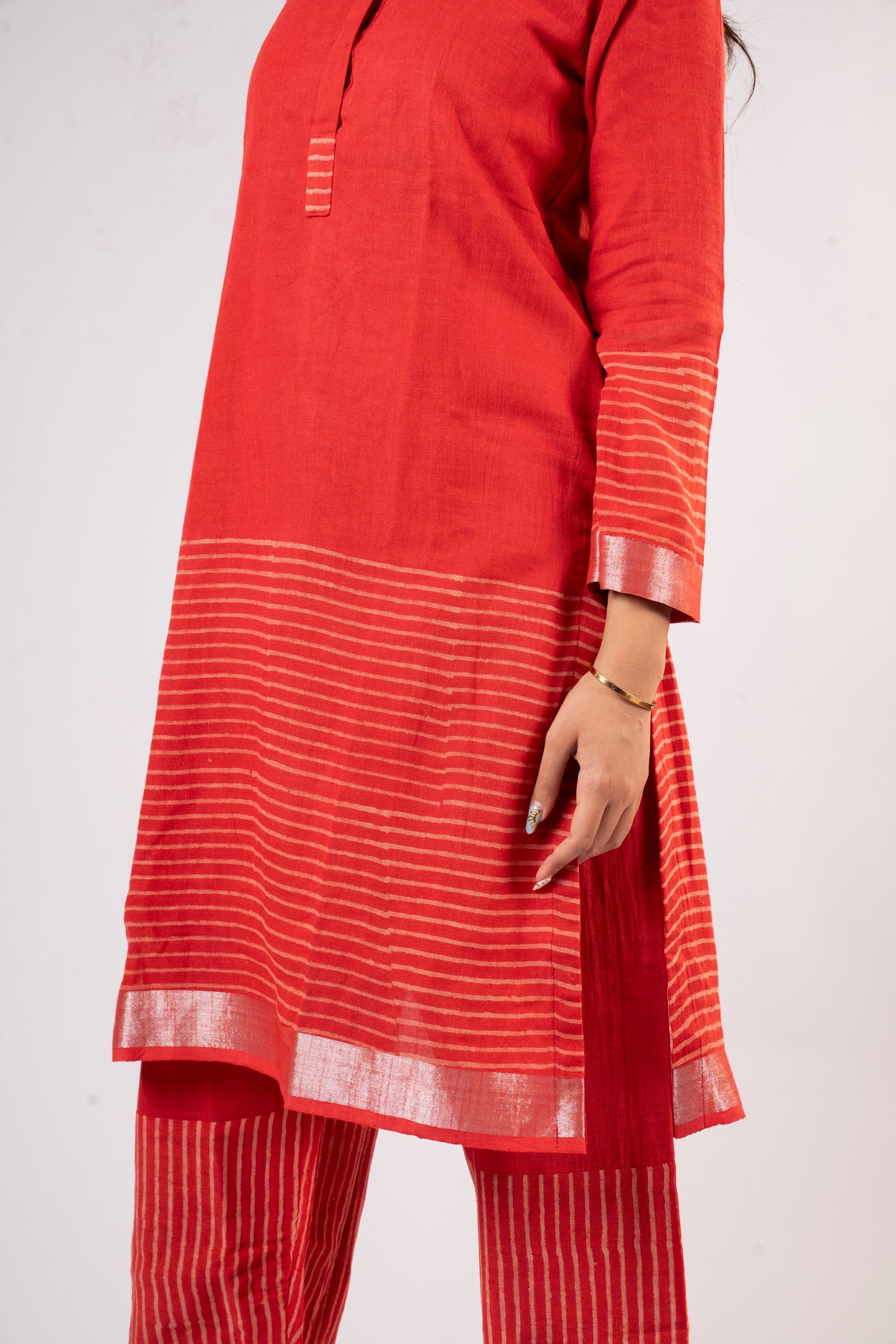 Rekha Crimson Linen Co-ord Set