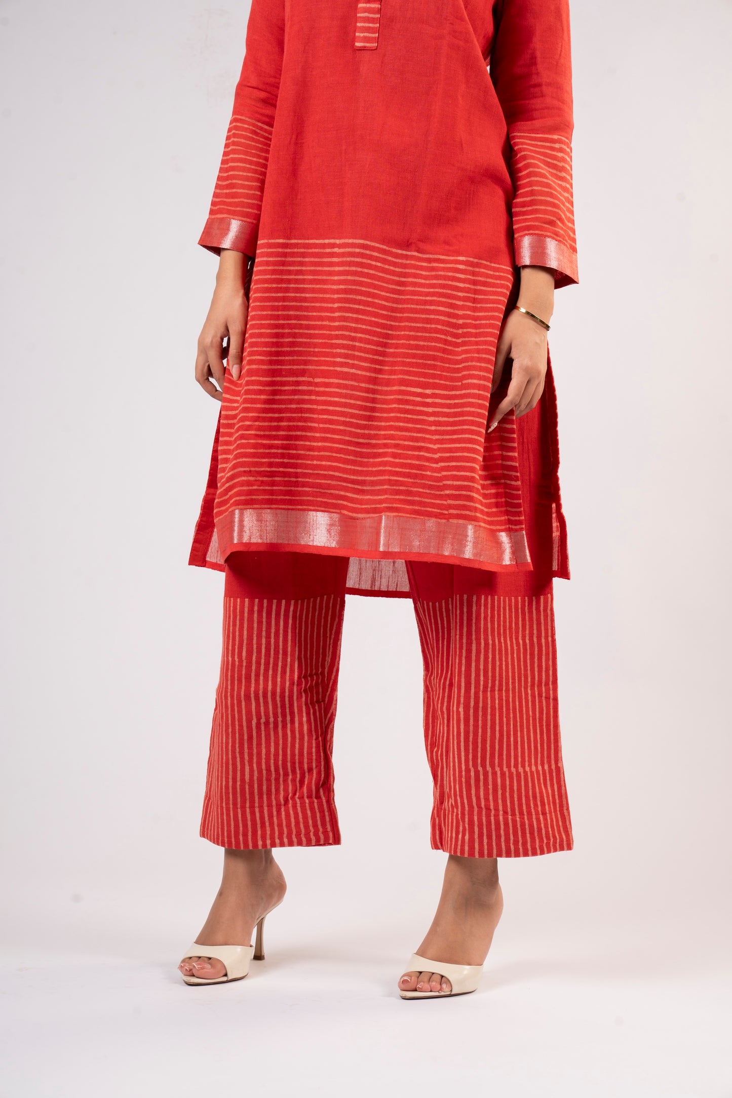 Rekha Crimson Linen Co-ord Set