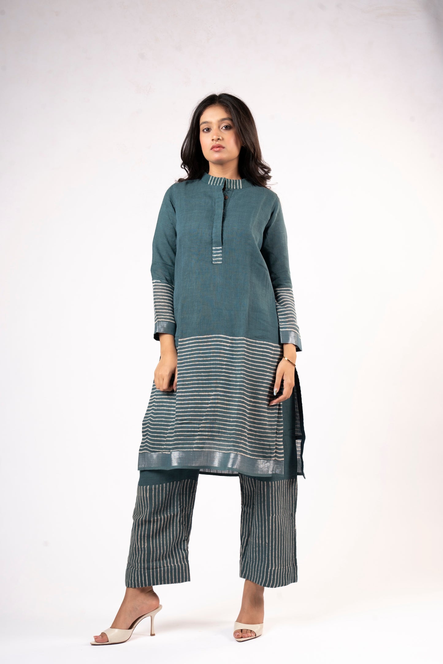 Rekha Emerald Linen Co-ord Set