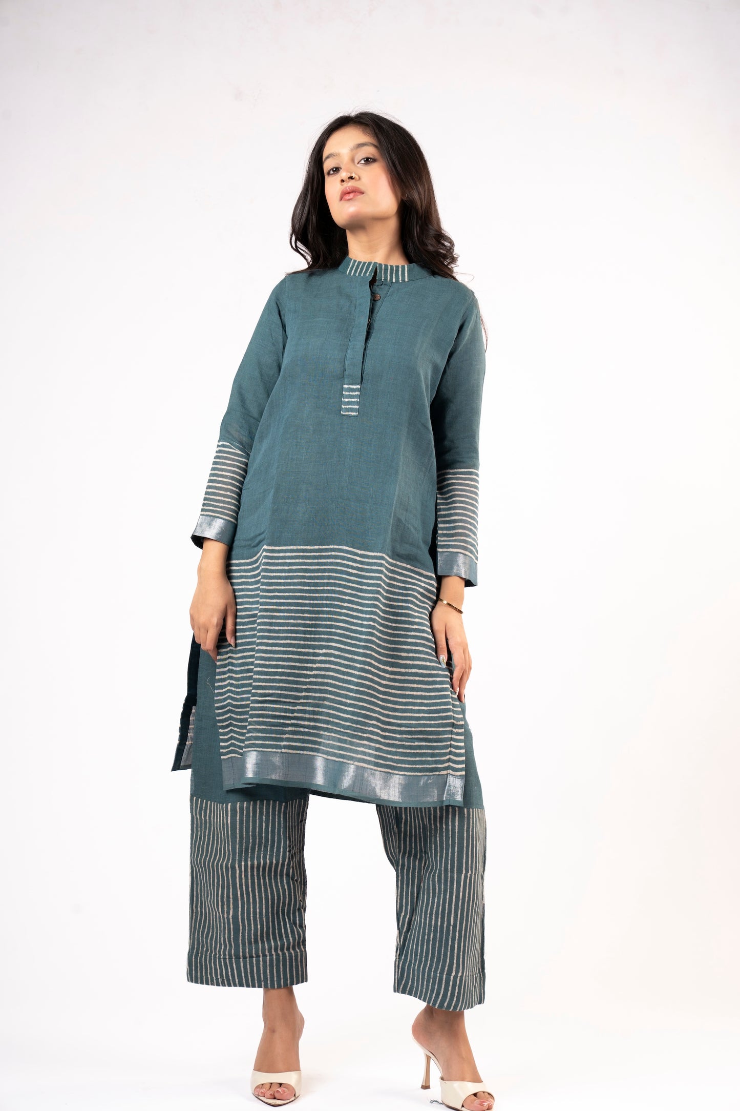 Rekha Emerald Linen Co-ord Set