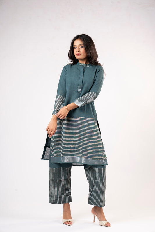Rekha Emerald Linen Co-ord Set