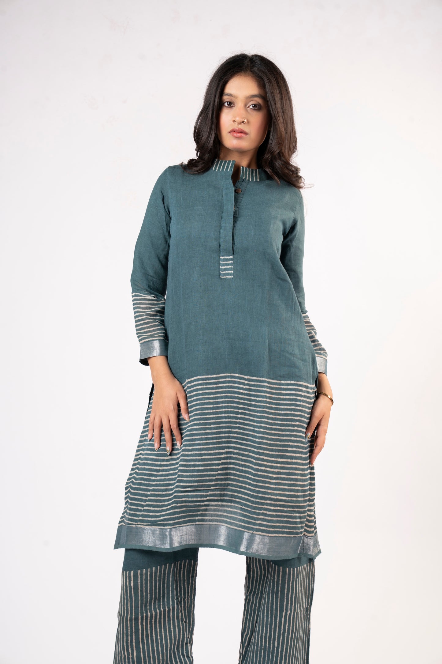 Rekha Emerald Linen Co-ord Set