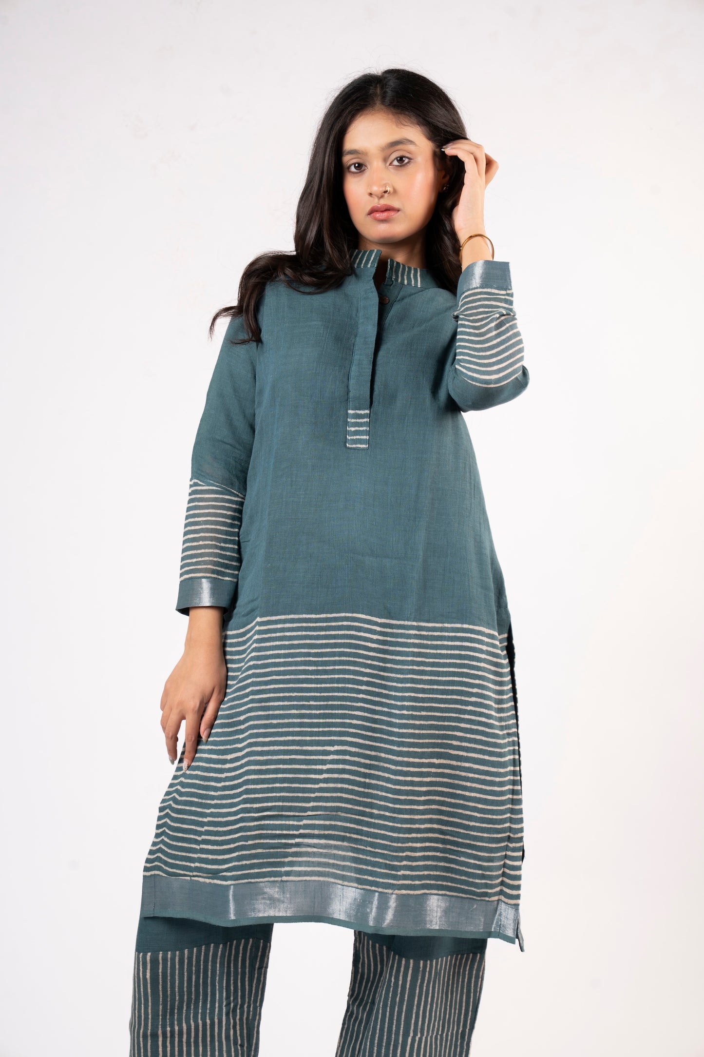 Rekha Emerald Linen Co-ord Set