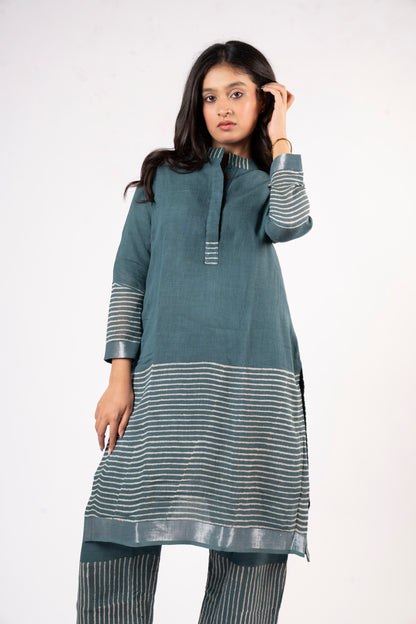 Rekha Emerald Linen Co-ord Set