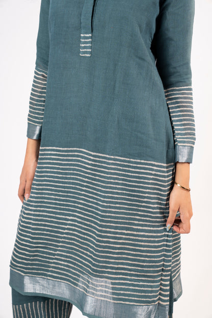 Rekha Emerald Linen Co-ord Set