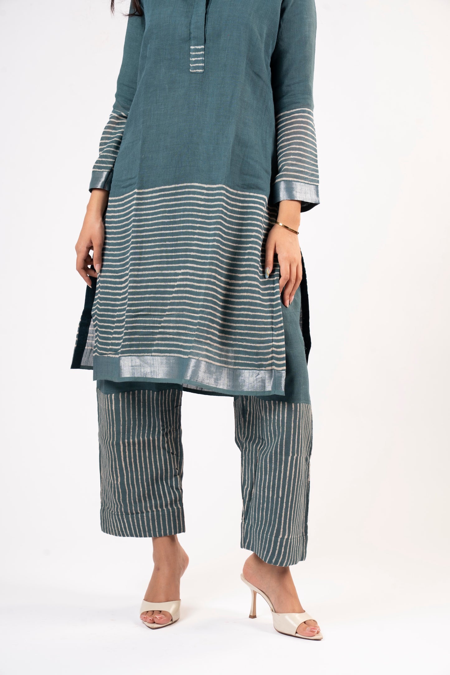 Rekha Emerald Linen Co-ord Set