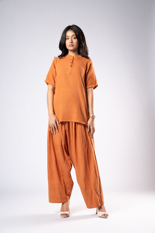 Saffron Solstice Kala Cotton Co-Ord Set