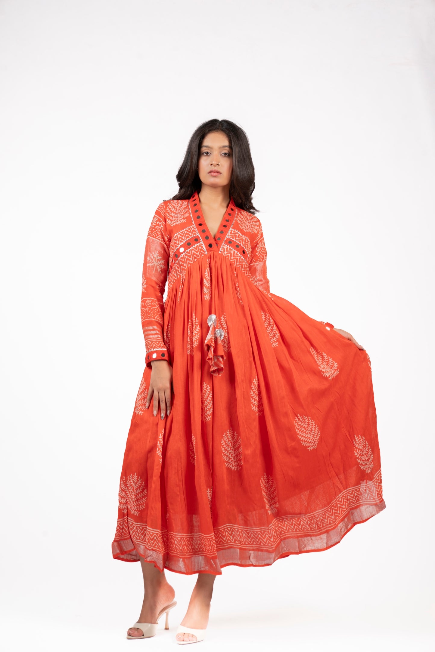 Noor-e-Sahar Mirror Work Dress