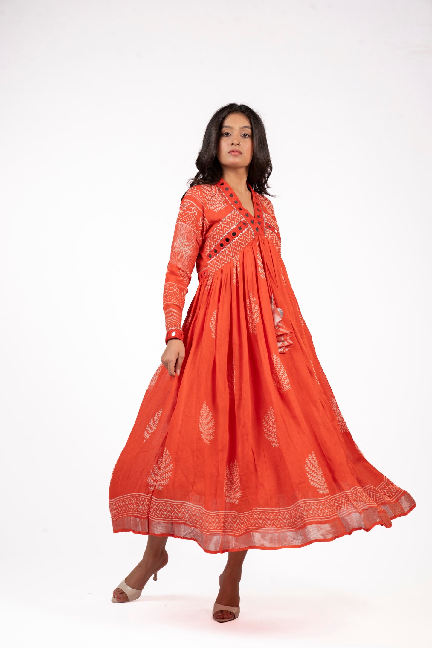 Noor-e-Sahar Mirror Work Dress
