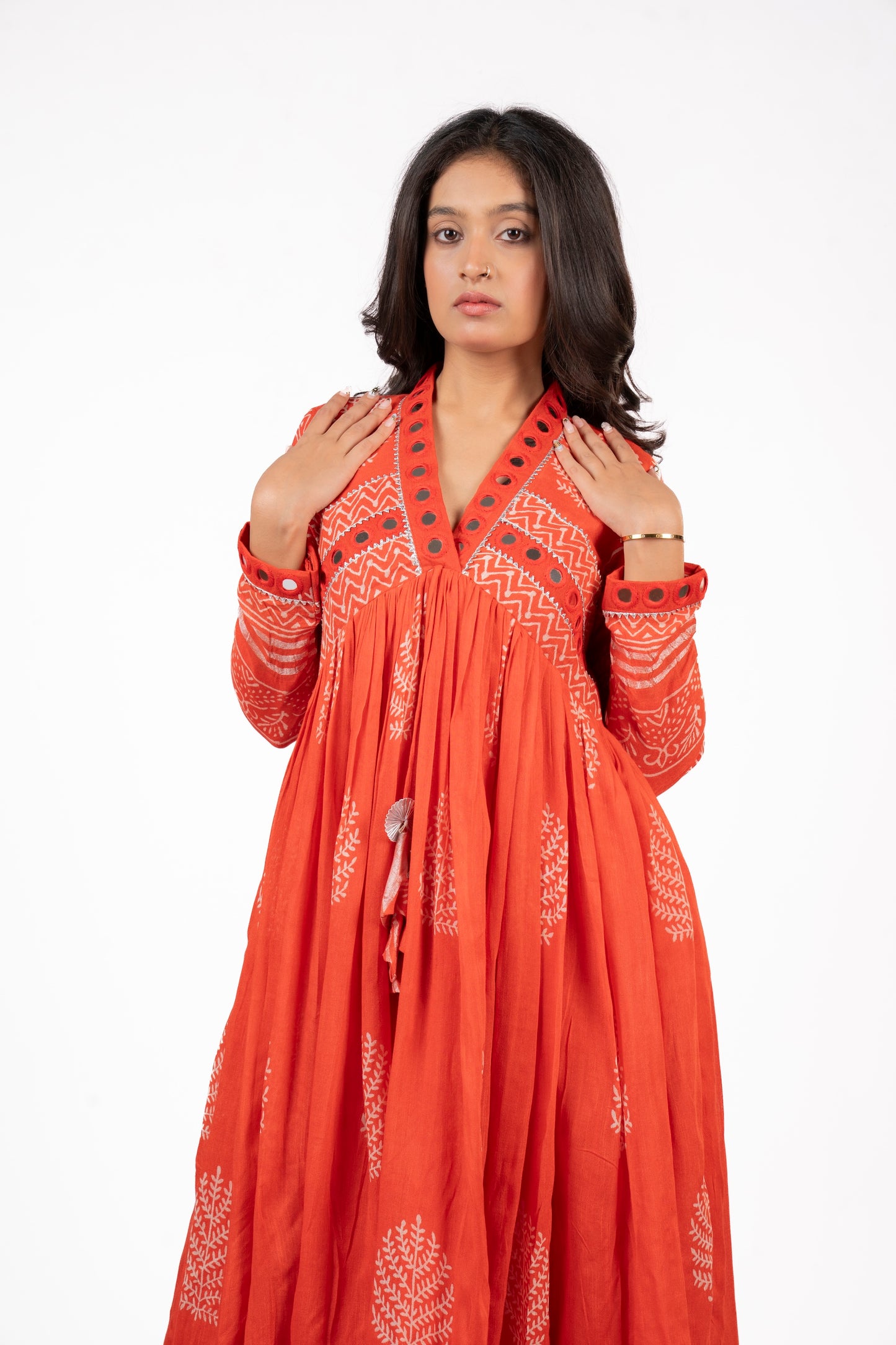 Noor-e-Sahar Mirror Work Dress