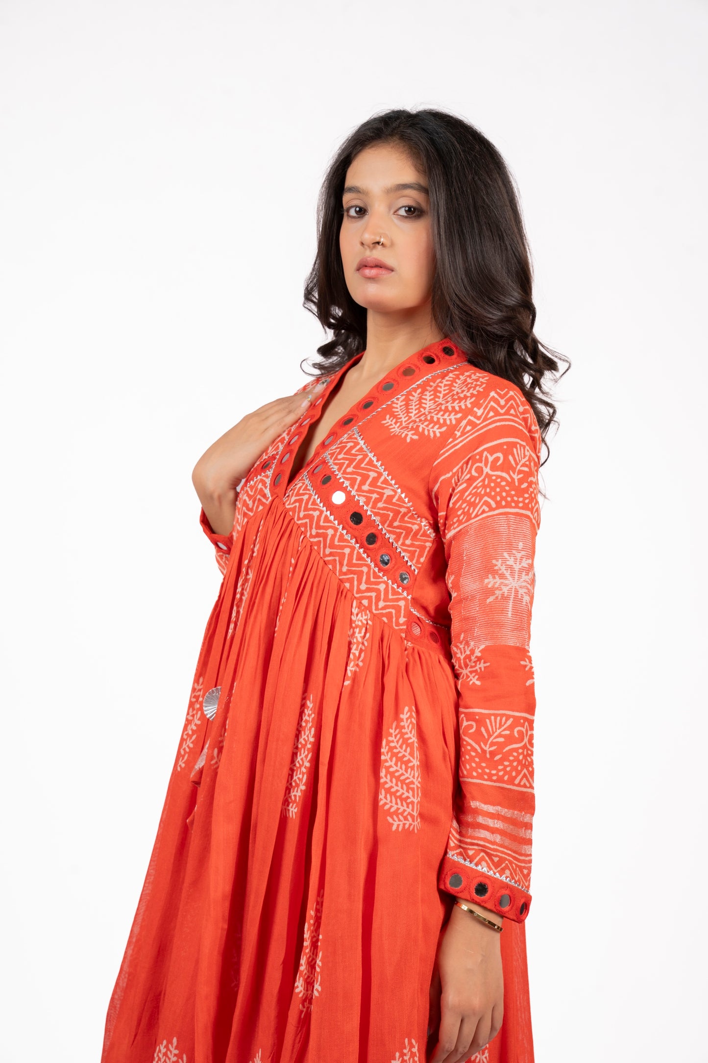 Noor-e-Sahar Mirror Work Dress