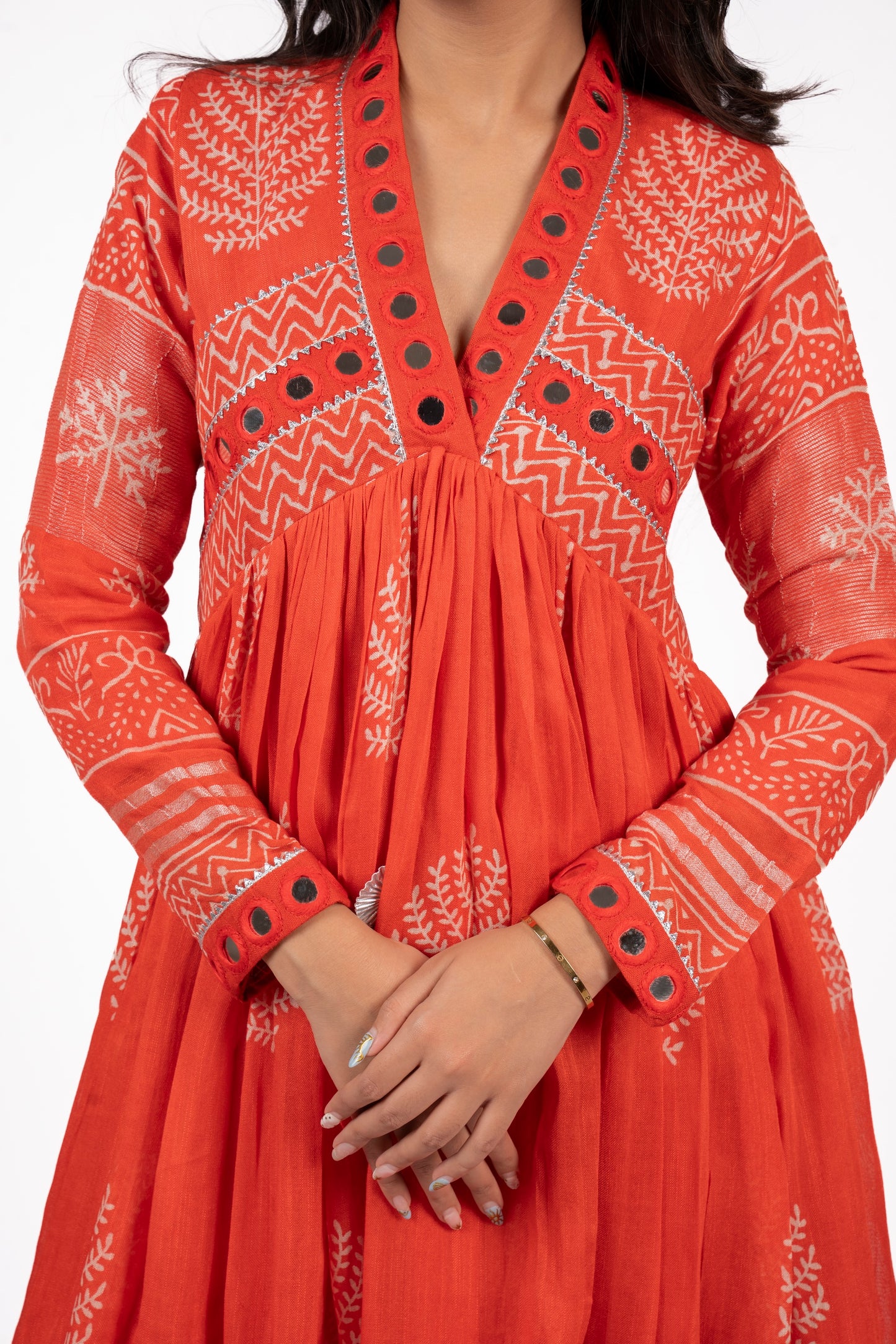 Noor-e-Sahar Mirror Work Dress