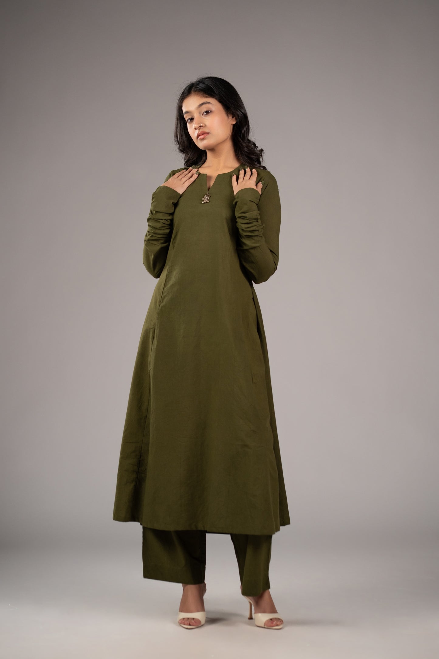 Kora Verde Pant Kurta Set from Cotton Roots