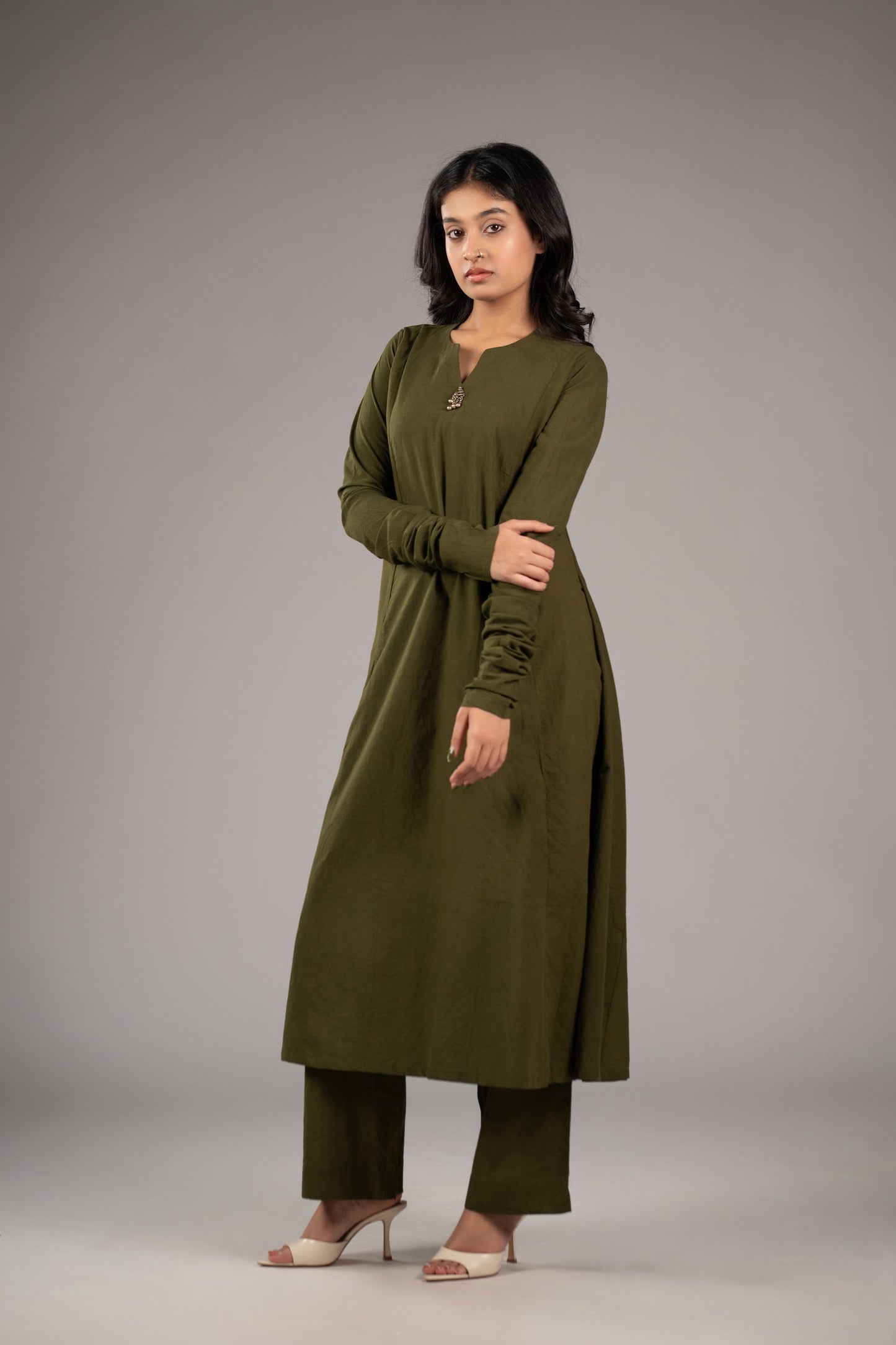 Kora Verde Pant Kurta Set from Cotton Roots
