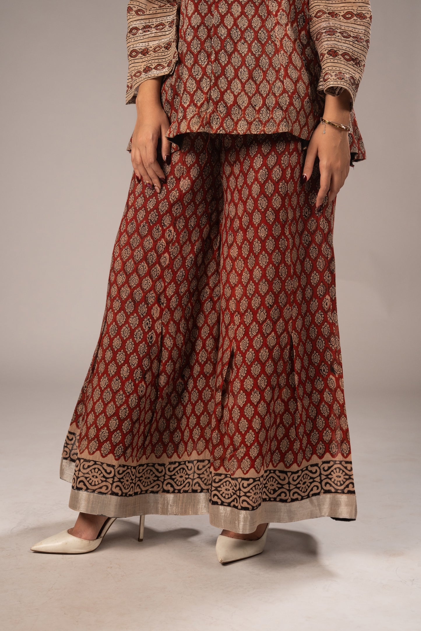 Surkh Ajrakh Kali Set