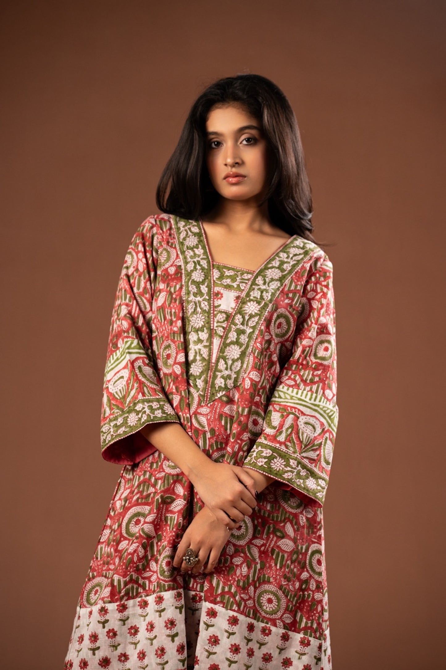 Gulnaar Kalamkari Choga Set – Cotton Roots