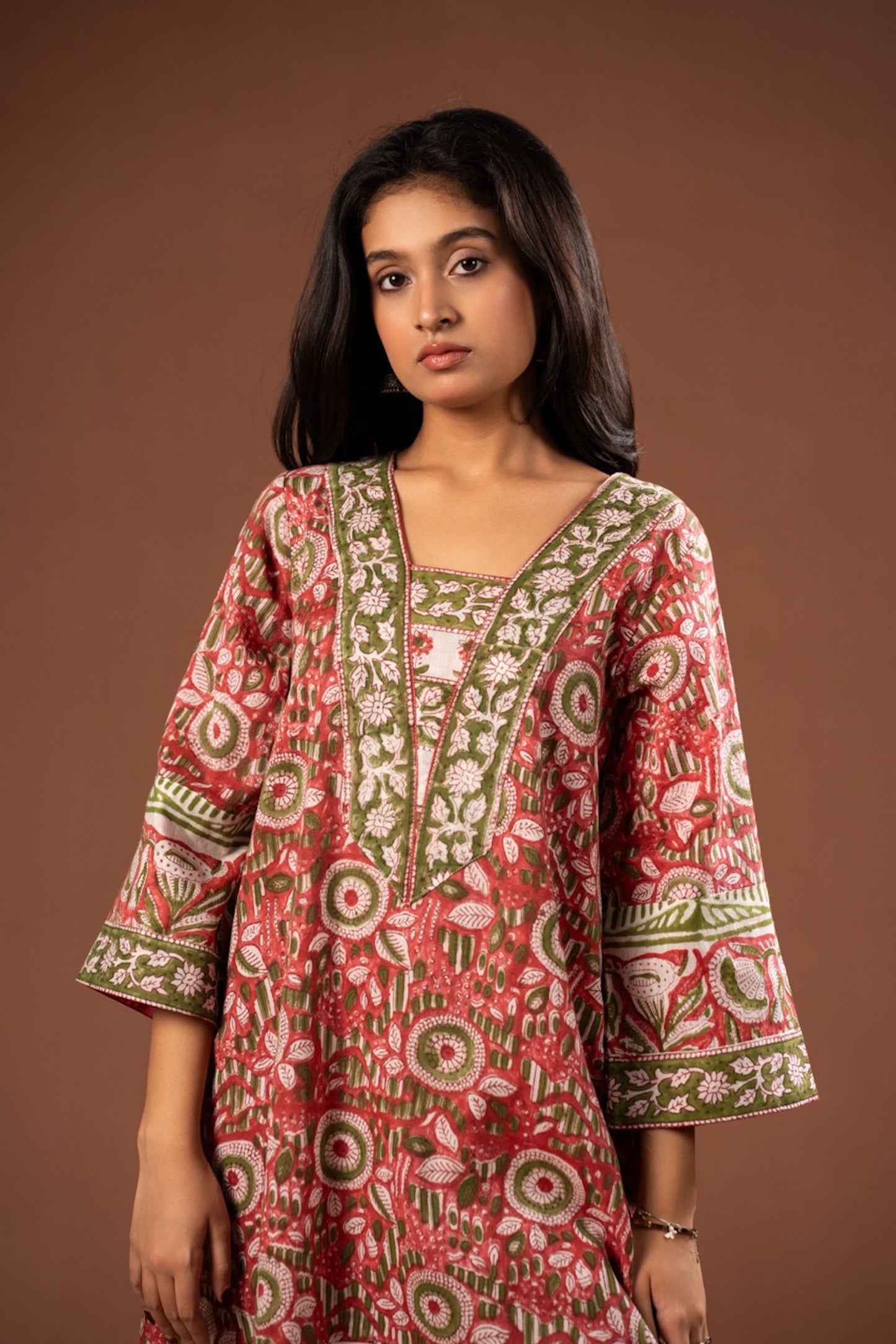 Gulnaar Kalamkari Choga Set – Cotton Roots