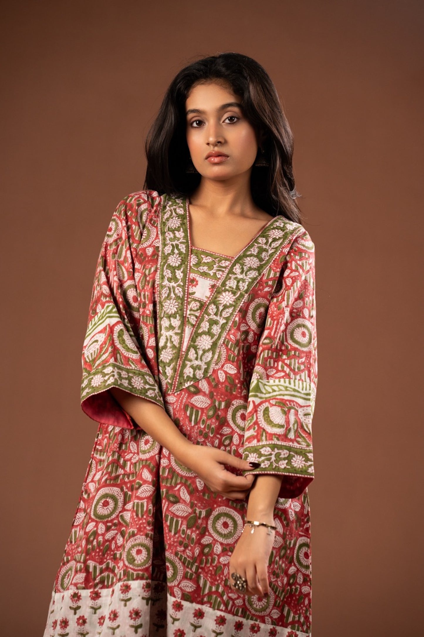 Gulnaar Kalamkari Choga Set – Cotton Roots