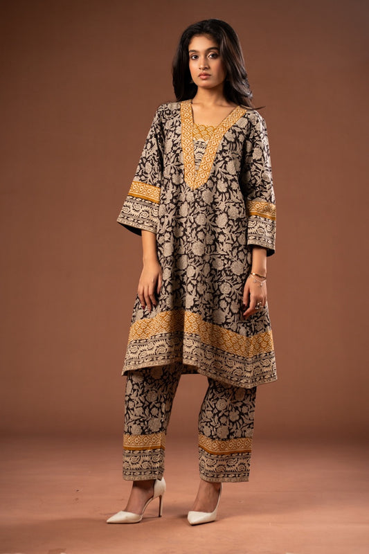 Raag Kalamkari Choga Set – Cotton Roots