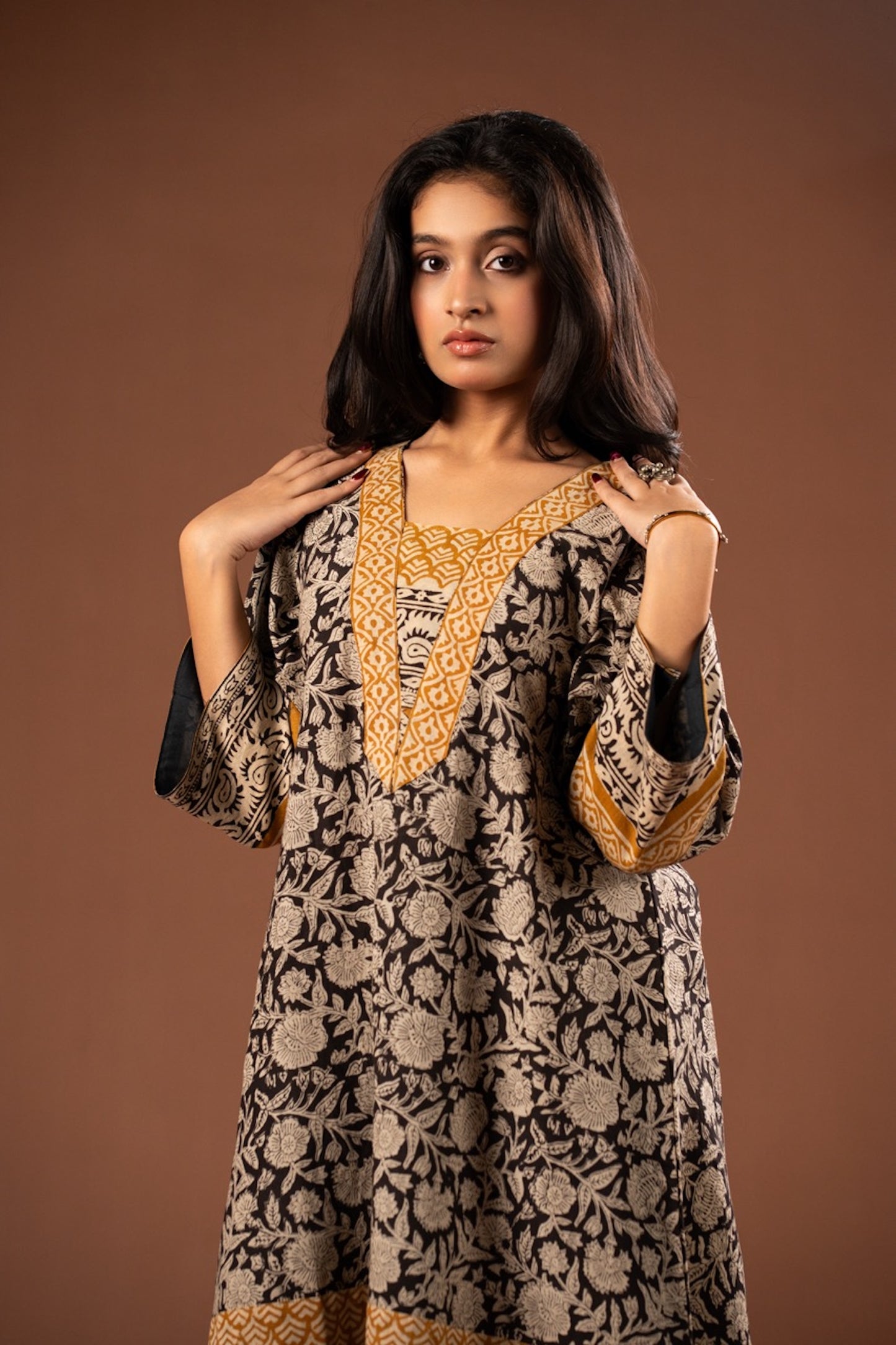 Raag Kalamkari Choga Set – Cotton Roots