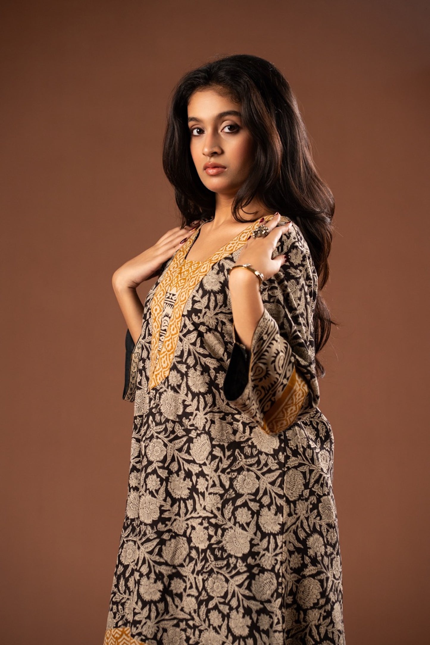 Raag Kalamkari Choga Set – Cotton Roots
