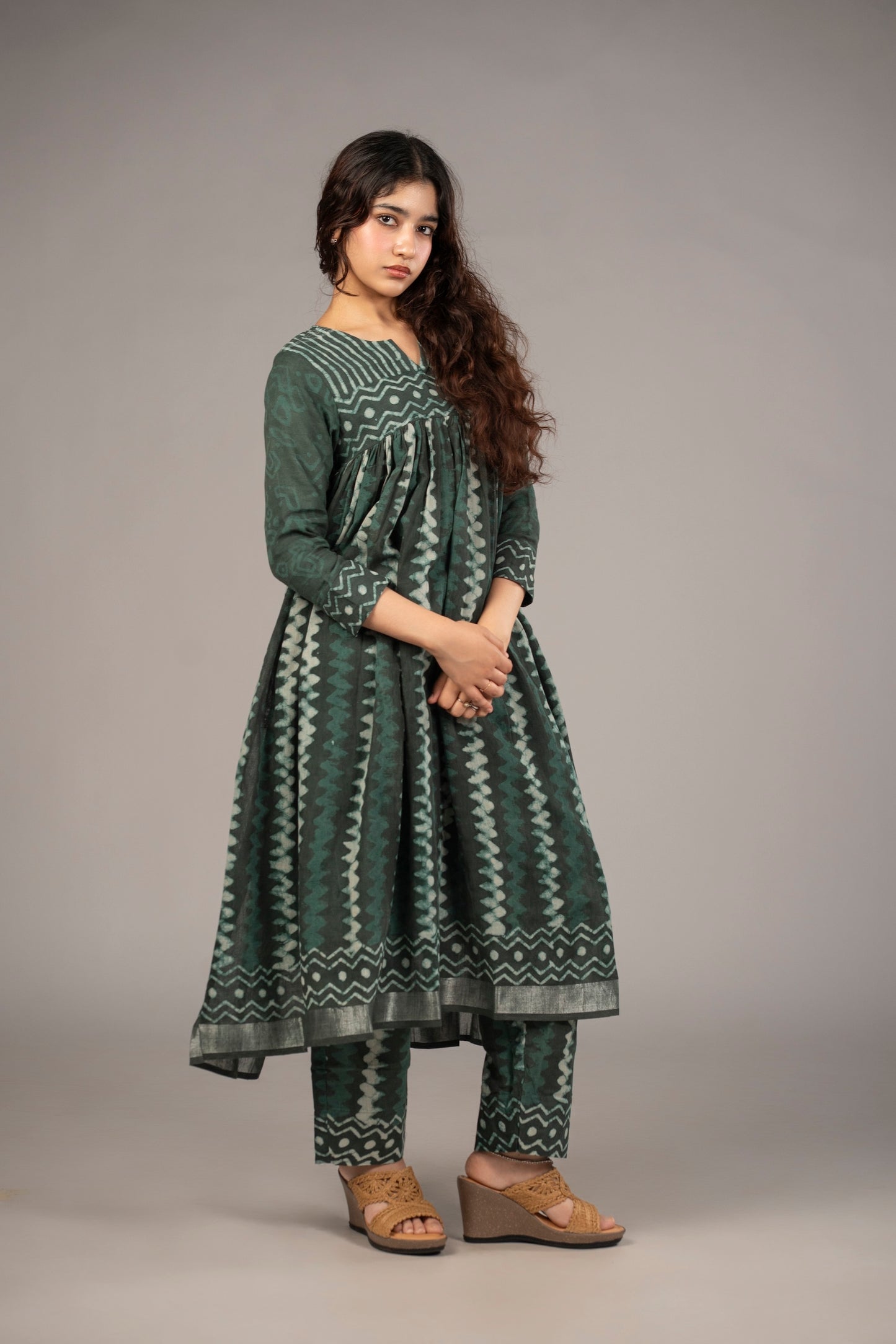 Zamrud Kediya Kurta Set