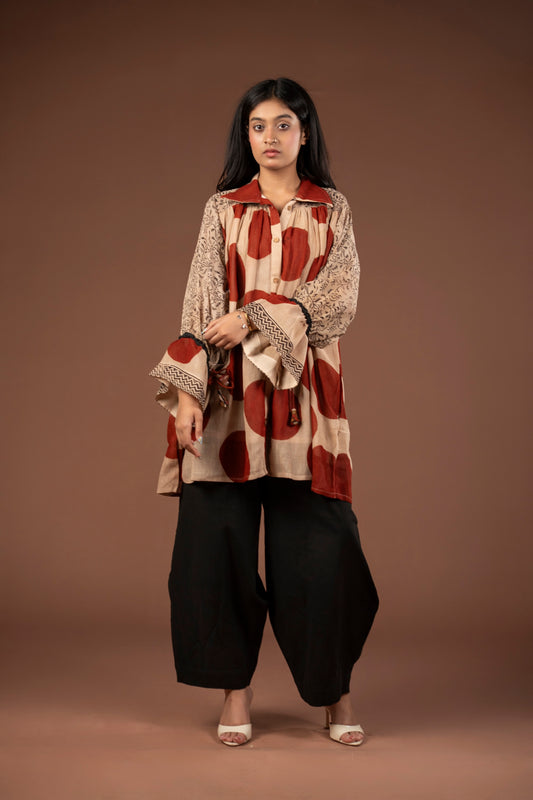 Mitti & Rouge Linen Tunic Shirt