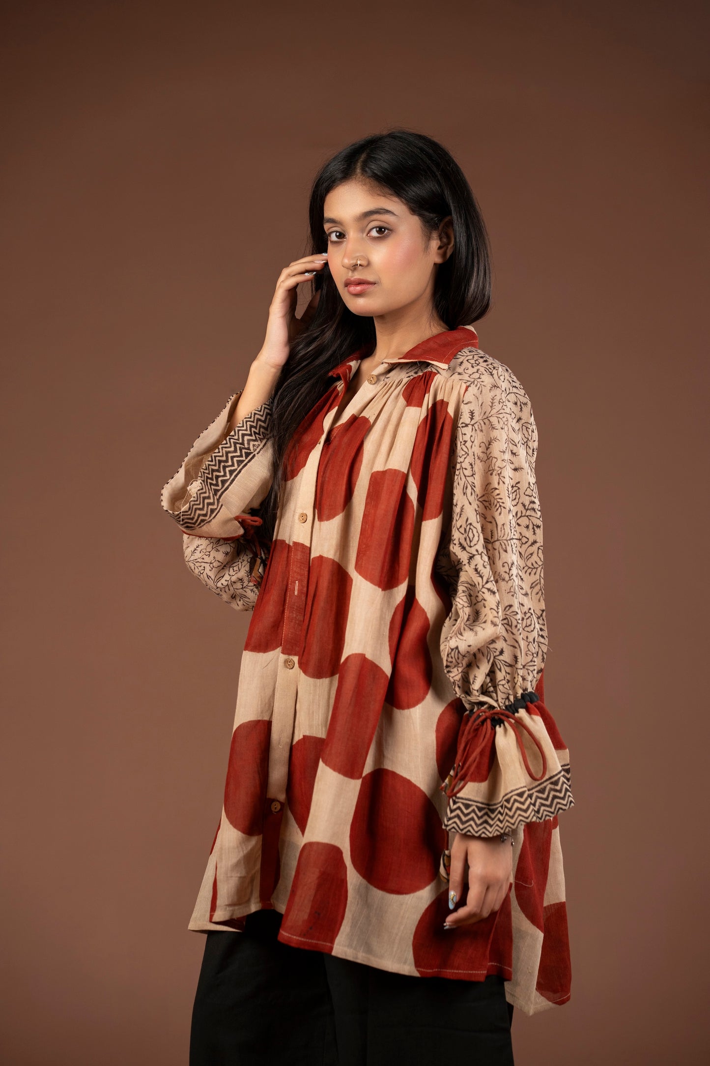 Mitti & Rouge Linen Tunic Shirt