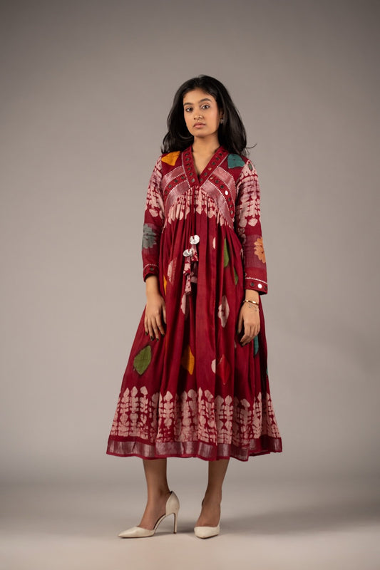 Seraya Mirror Work Dress