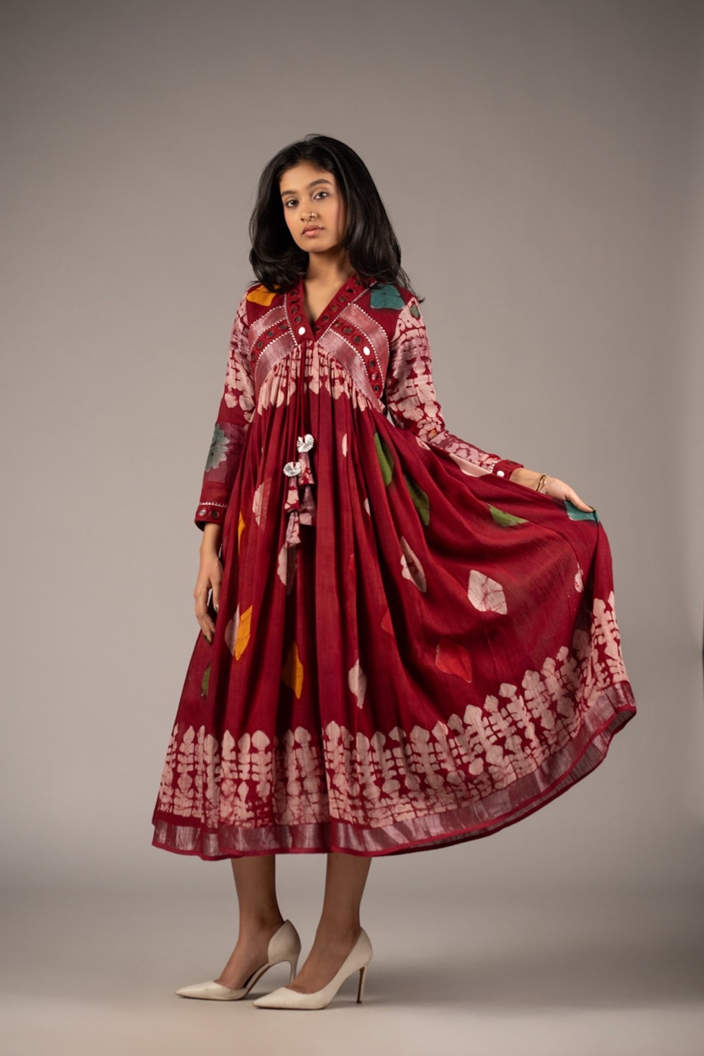 Seraya Mirror Work Dress