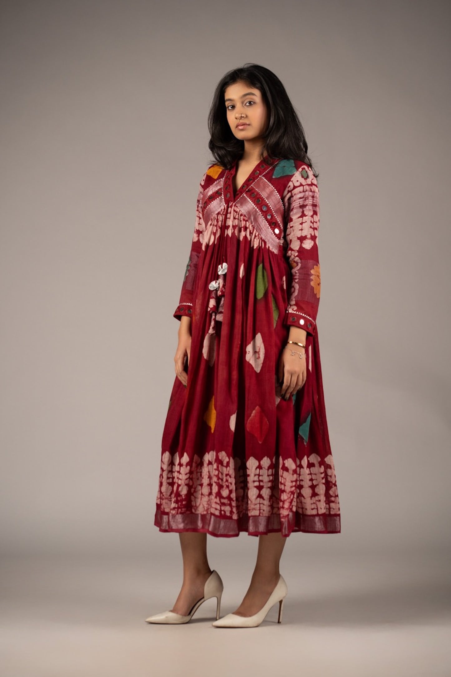 Seraya Mirror Work Dress