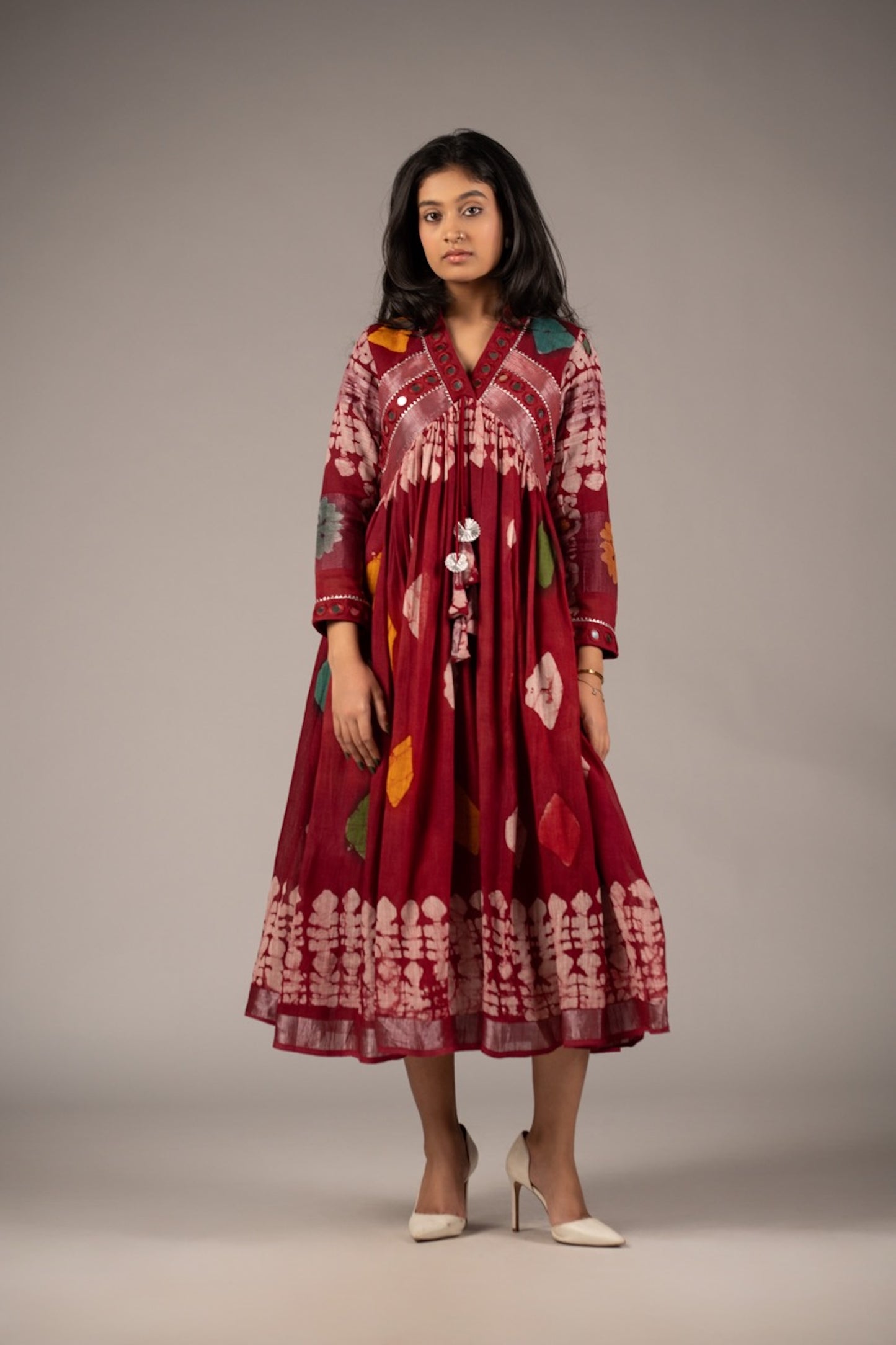Seraya Mirror Work Dress