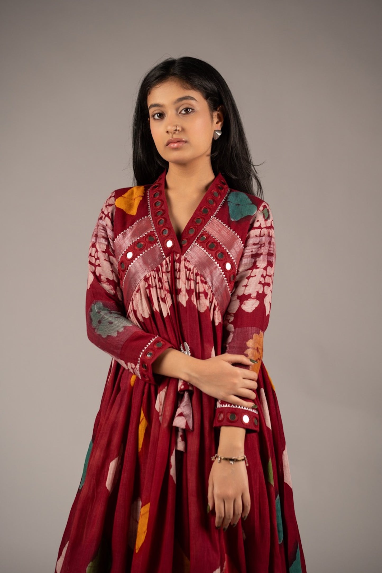 Seraya Mirror Work Dress