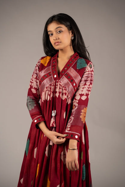 Seraya Mirror Work Dress