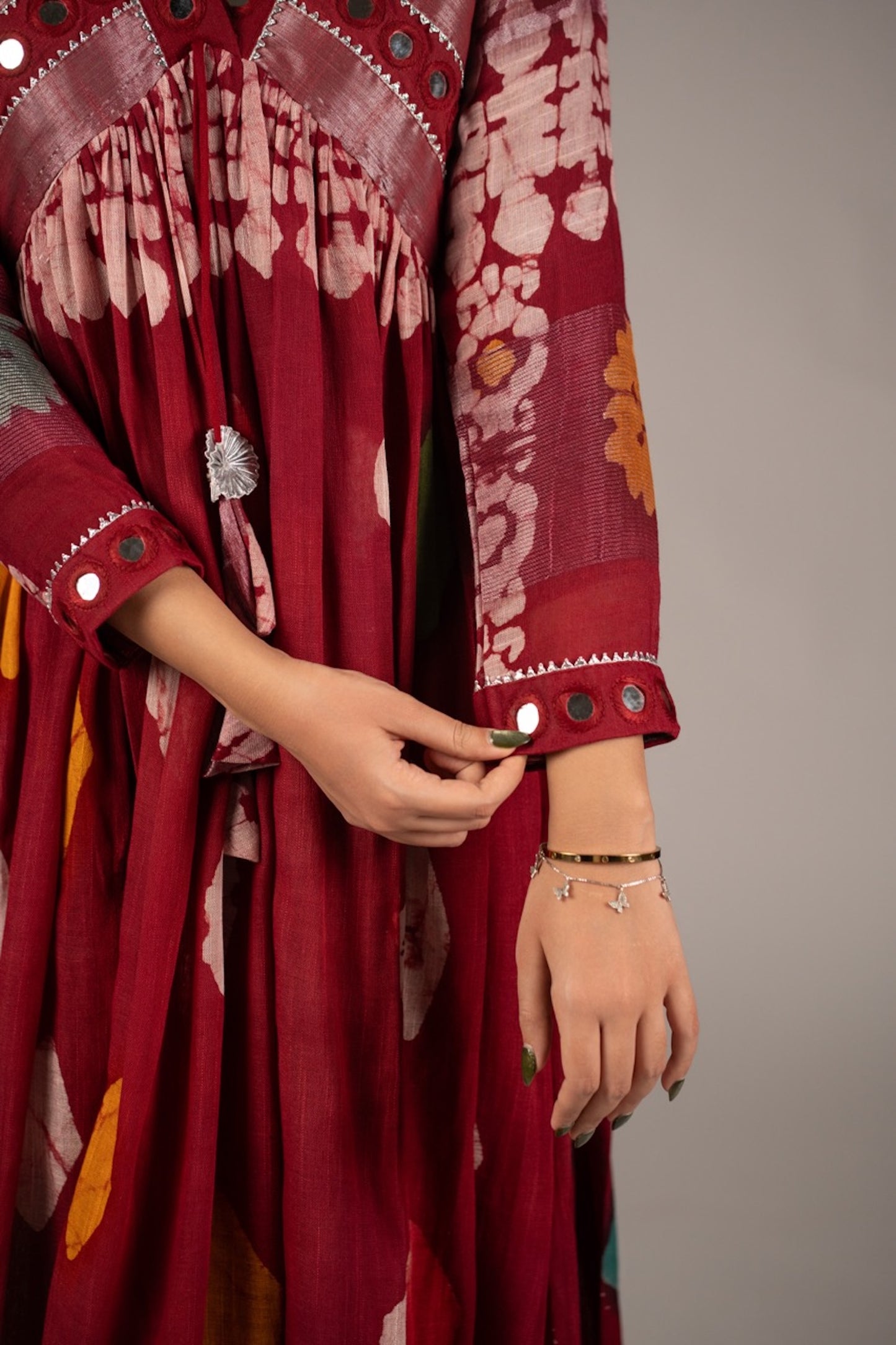 Seraya Mirror Work Dress