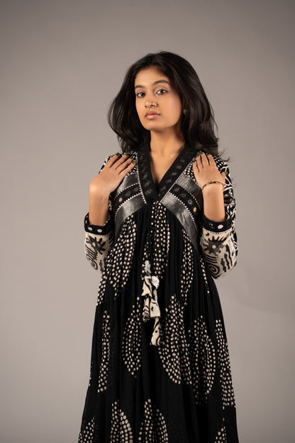 Moiré Mirror Work Dress
